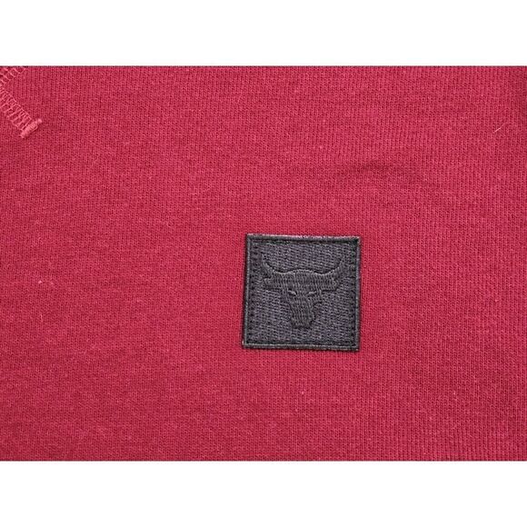 Under Armour Sweatshirt Mens Large Red Project Rock Short Sleeve - Picture 13 of 14